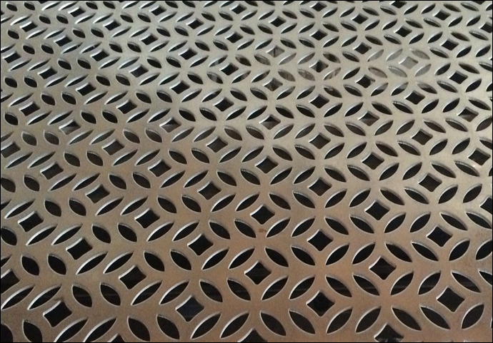 Decorative perforated sheet for facade cladding